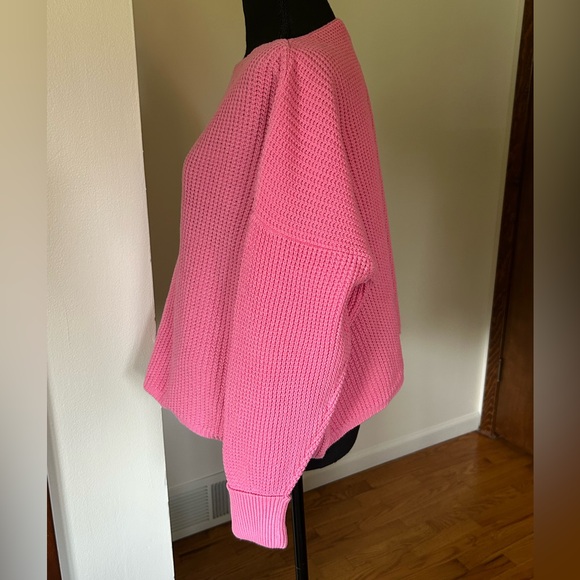 French Connection Oversized Boat Neck Pink Women's Sweater Size XS - Picture 2 of 5